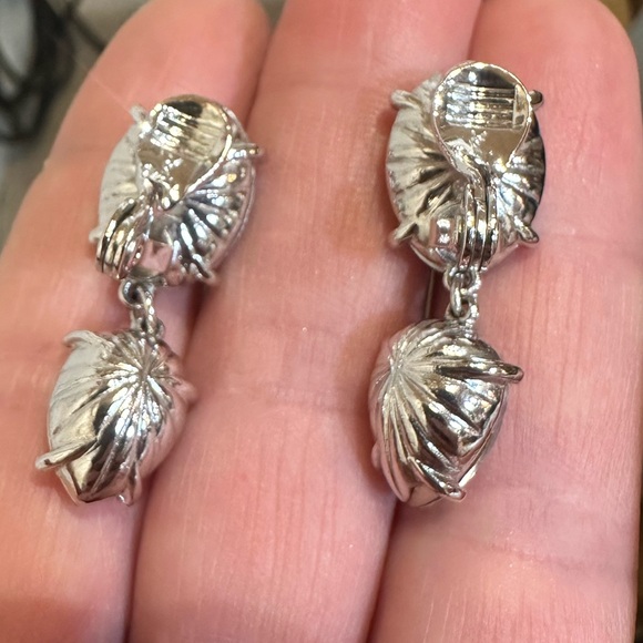 Yves Saint Laurent “YSL” crystal drop clip on earrings - Picture 6 of 9